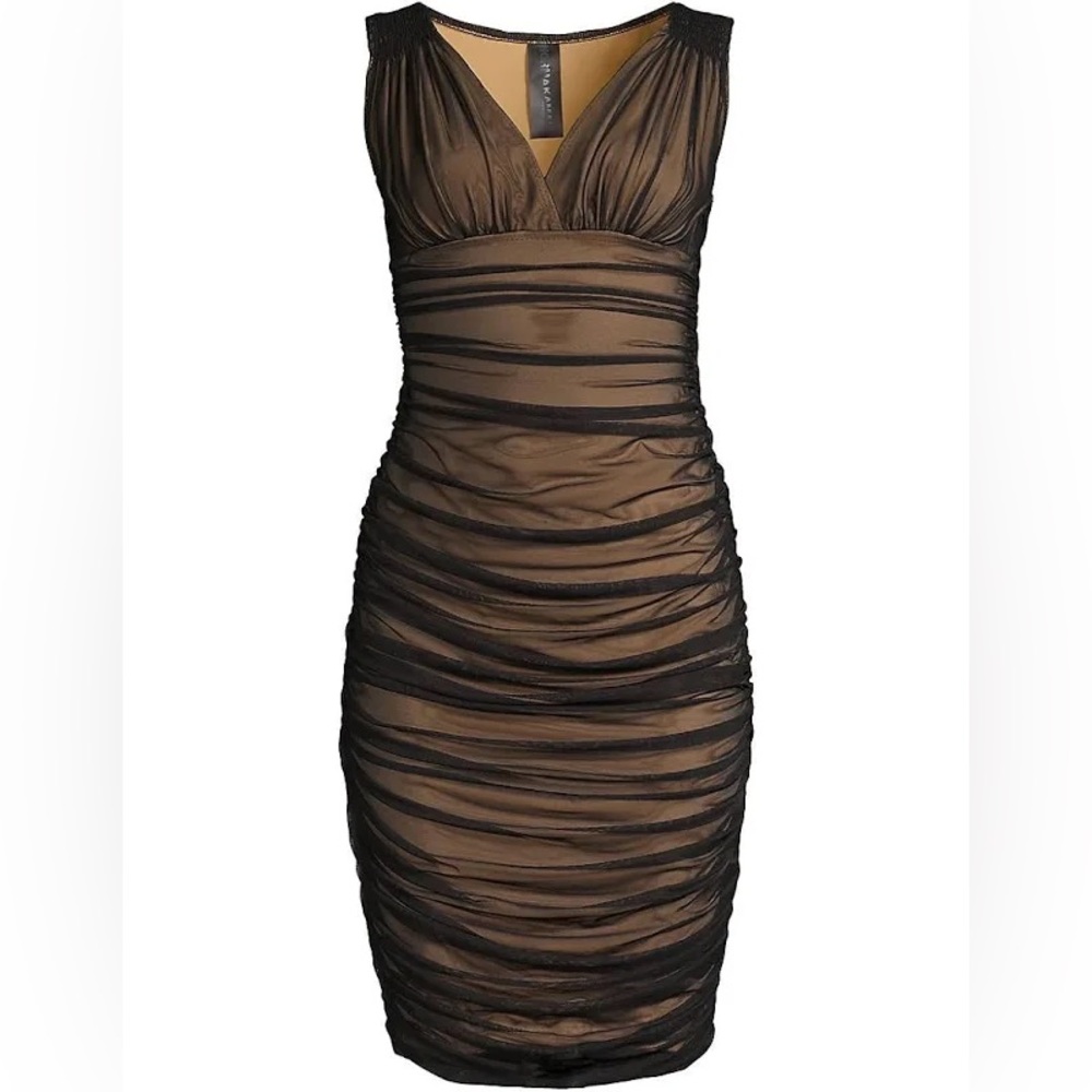 Norma Kamali Tara Ruched Sheath Dress